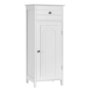 Costway Armoire de Salle de Bain Autoportante en Bois avec Tiroir et Tablette