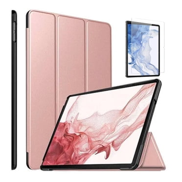 SuperShield Étui Folio pour Samsung Galaxy Tab S10 Lite/ S10 FE/ S9 FE 5G 10,9 Pouces/ Tab S9 11 Pouces avec Protecteur d'Écran, Couverture Protectrice à Angles de Vision Multiples - Or Rose