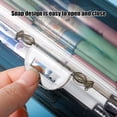 thumbnail image 4 of Transparent Double Layer Pencil Case With Lid 4 Removable Ruler Inserts Multi Compartment Storage Organizer For School Office Art Supplies Hzhnb | Plastic, Black, 4 of 8