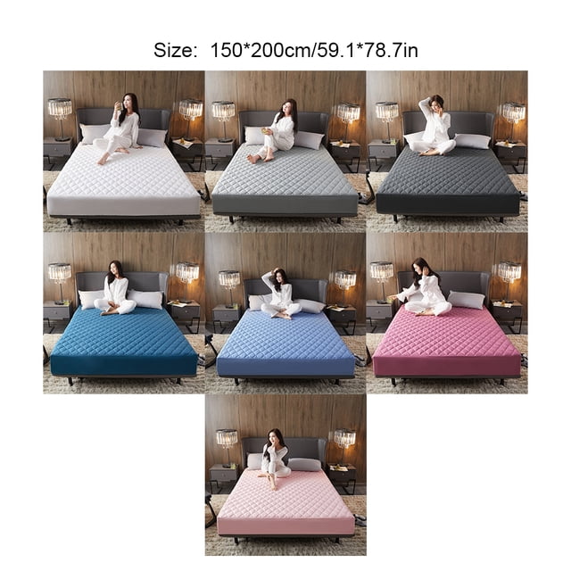 VONKY Comfortable And Breathable Mattress Protectors Easy To Clean And Maintain Easy To Maintain Polyester Mattress Pad Covers pink