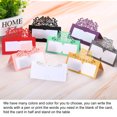 thumbnail image 4 of Unique Bargains Table Name Place Cards,50pack Favor Decor Hollow Butterfly Cut Design Seat Blank Card, Pink, 4 of 5