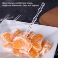 thumbnail image 3 of Pack of 80 Fruit Cake Fork with Handle Single-use Handheld Pastry Baking Food Picks Dessert Pastry Forks Snacks Tableware Household Bar Party Transparent, 3 of 6