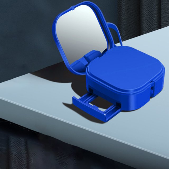Retractable 3-in-1 Data Cable With Mirror Cell Phone Bracket Fast Charging One-Three Storage Charging Cable