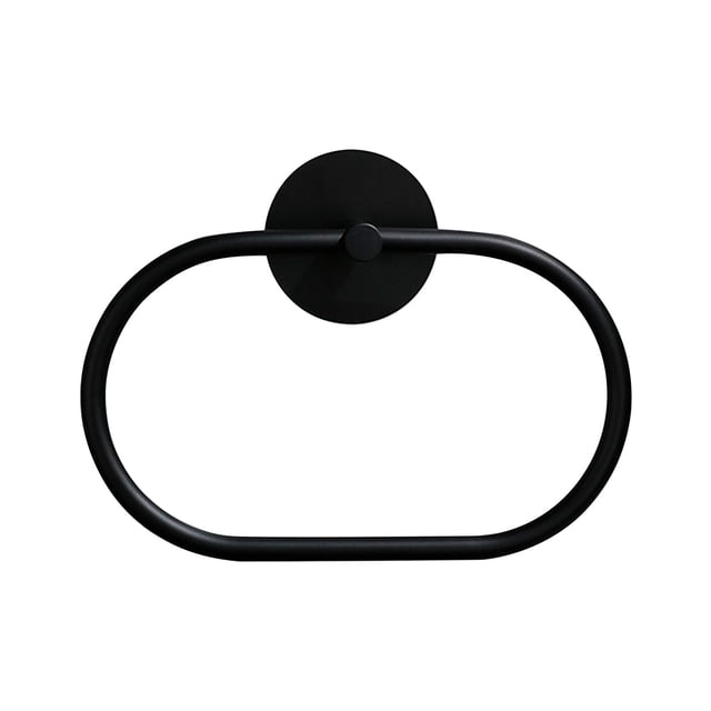 Cameland Oval Stainless Steel Towel Ring without Punching Black Bathroom Towel Rack Hanging Ring