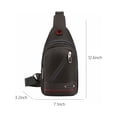 thumbnail image 3 of LSLJS Petit Sac Bandoulière à la Poitrine, Sac d'Épaule de Voyage, Sac de Jour Décontracté, Sac à Bandoulière pour Hommes Femmes avec Trou pour Écouteurs, Imperméable, Sac Banane, 3 of 7