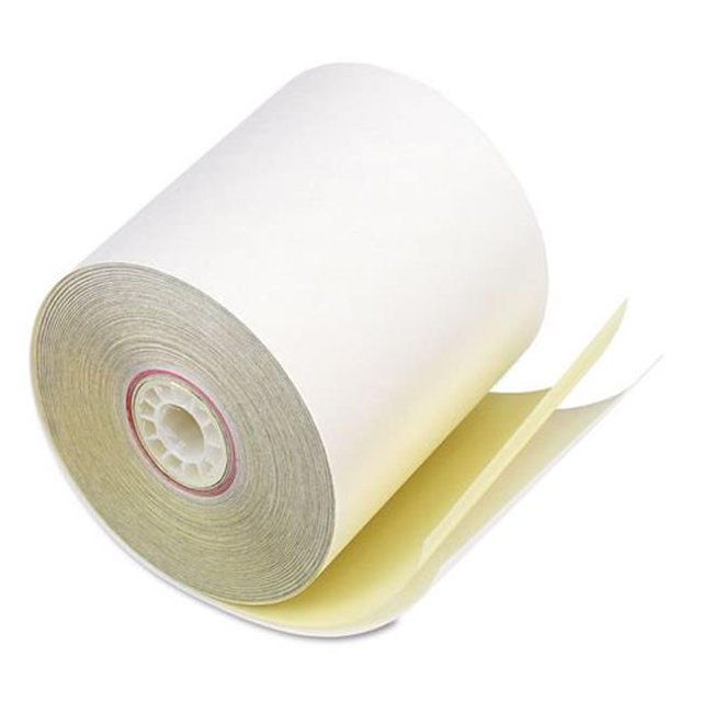 PMC07706 Rouleaux de Papier Sans Carbone Impression Impact 3 Po x 90 Pi, Blanc & Canari