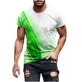 thumbnail image 2 of Qertyioot T-Shirt à Manches Courtes pour Hommes, Col Rond, Imprimé, Entraînement Physique, Sport, en Solde, 2 of 5