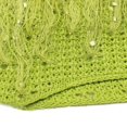 thumbnail image 4 of Femmes Recadrée Pull Couleur Unie Manches Longues Pompon Tricot Court Pulls Automne Hiver Nombril Tricoté, 4 of 5