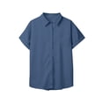 thumbnail image 4 of Birdeem Fashion Woman Causal Button Solid Blouse Short Sleeve T-Shirt Summer Tops, 4 of 6