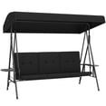 thumbnail image 1 of Outsunny 3-Seat Patio Swing Chair with Adjustable Canopy and Side Tray, 1 of 10