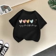 thumbnail image 2 of 2025 Filles Mignon Imprimé Graphique Vêtements 10-12 Col Rond Manche Courte Manche Longue Chemise Tee Été Décontracté T Volant Chemise, 2 of 4
