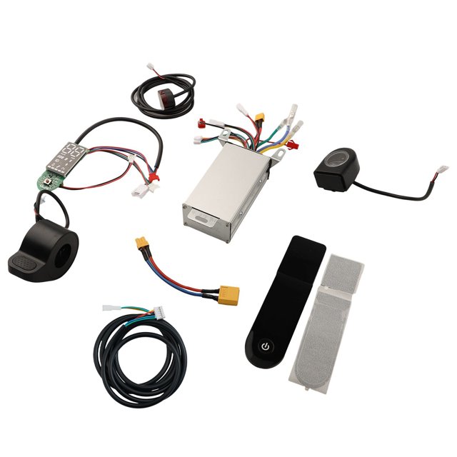 MYG for 36V 350W Electric Scooter Controller Meter Set Conversion Kit for 8.5 Inch Scooters with Throttle Headlight Taillight Adapter Cable Communication Cable Meter Cover Brake Handle