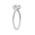 thumbnail image 2 of 2 Ct Diamond Cushion Halo Engagement Ring Double Row Solitaire White Gold, 2 of 4