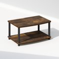 thumbnail image 1 of Furinno Turn-N-Tube 2-Tier Multipurpose Printer Stand Display & Storage Shelf, Amber Pine/Black, 1 of 6