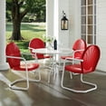thumbnail image 4 of Crosley Furniture Griffith Ensemble de Salle à Manger de Patio en Métal 5 Pcs, Blanc et Rouge, 4 of 4