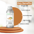 thumbnail image 2 of PUROLEO Ginger Essential Oil 16 Fl Oz/473 ML (Packed In Canada) 100% Pure, Natural and Authentic Aromatherapy Oil for Diffuser, Massage and DIY Blends - Soothes, Calms and Energizes, 2 of 5