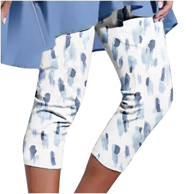 Birdeem Pantalon Court d'Été Décontracté pour Femme à Taille Élastique Imprimé