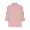thumbnail image 4 of AherBiu Chemises en Lin pour Femmes Manches 3/4 Col à Revers Style Rétro Hauts Décontractés Amples Mode Automne 2024 Blouses, 4 of 5