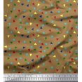thumbnail image 1 of Soimoi Rayon Fabric Dot & Triangle Geometric Printed Craft Fabric by The Yard 56 Inch Wide, 1 of 3