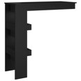 thumbnail image 3 of vidaXL Wall Bar Table Black 102x45x103.5 cm Engineered Wood, 3 of 5