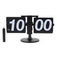 thumbnail image 2 of Flip Desk Clock Retro Digital Mechanical Battery Powered 12 Hours Quiet Automatic Page Turning Clock with Extended Rod for Living Room Office Study Commercial Space, 2 of 7