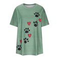 thumbnail image 3 of RKSTN Blouses pour Femmes Été Col Rond T-shirts Imprimés Mode Confortable Ample Décontracté Blouses Féminines Tops, 3 of 5