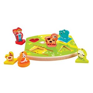 Hape Wooden Farmyard Sound Puzzle Game (10 Piece) - E1614