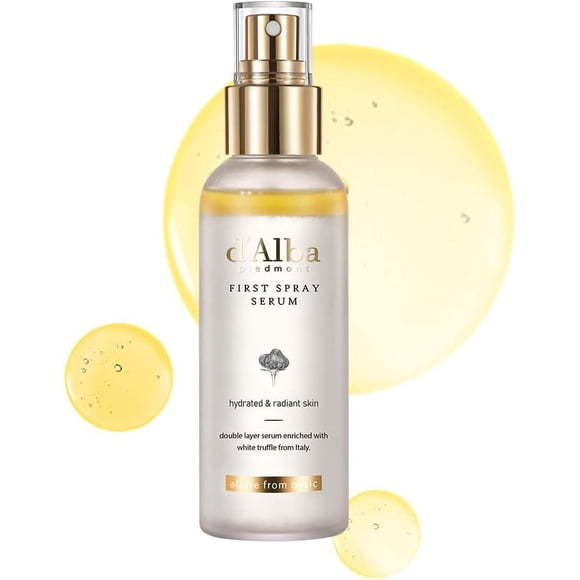 d'alba Piémont Truffe Blanche Italienne Sérum en Premier Vaporisateur, Soins de la Peau Véganes, Hydratant pour le Visage, Sérum Éclat pour une Peau Éclatante, Non Comédogène, Brume Tout-en-un, Soins de la Peau Coréens, 100 ml