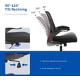 thumbnail image 4 of BestOffice Ergonomic Mesh Office Chair, Mid-Back Executive Task Chair with Lumbar Support, Armrests, Rolling Swivel Design, Black, 4 of 7