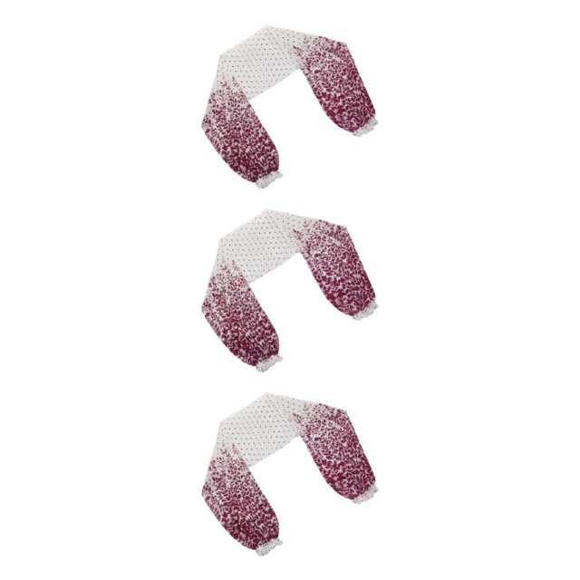 kurtrusly Boléro en Chiffon à Manches Longues pour Femmes Tendance Rouge Vin Fleur 3ensemble