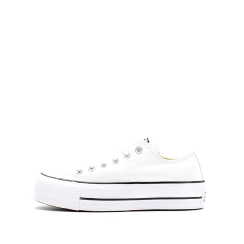 Converse Espadrilles Chuck Taylor All Star Lift pour Femmes, Blanc/noir/blanc, 10 Moyen US