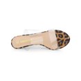 thumbnail image 4 of BLISSFUL STEP Women's Clear Slide Stiletto Heels Open Toe Slip On Sandals Leopard 6, 4 of 7