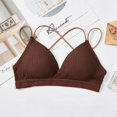 thumbnail image 1 of VONKY Triangular cup gathered, chest wrapped, strapless, threaded, no steel ring, sexy back, suspender bra, 1 of 1