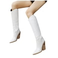 thumbnail image 3 of Babysbule Boots for Women Cearance Women's Wedges Pointed Toe Comfortable Embroidered Rodeo Cowboy Boots, 3 of 5