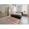 thumbnail image 4 of Ahgly Company Indoor Round Abstract Burly Brown Oriental Area Rugs, 8' Round, 4 of 6