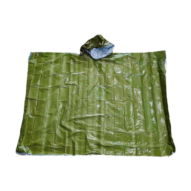 Tachiuwa Poncho de Pluie d'Urgence Léger pour Camping Randonnée en Plein Air Vert