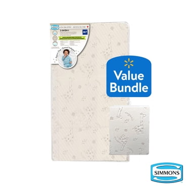 Ensemble matelas et protège-matelas pour berceau bébé Simmons Organic Sleep Bundle