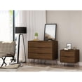 thumbnail image 2 of Manhattan Comfort Rockefeller Commode en Bois et Table de Nuit, Brun, 2 of 11