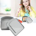 thumbnail image 1 of Oleegame 1PC Kids Snack Boxes For School Reusable Sandwich Containers Bread Snack Meals Plastic Shaped Food Storage Bread Boxes Gray, 1 of 9