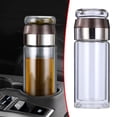 thumbnail image 1 of Iodue Glass&Bottle Infusifie Tea Infuser Double Layered Glass Tea Infuser Bottle Tea Steeper For Loose Tea Portable Tea Water Separation Tea Cup Glass Tea Cup With Infuser And Lid, 1 of 4