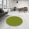 thumbnail image 4 of Ahgly Tapis Rond Lavable en Machine Intérieur Transitionnel Vert Pistache, 3 Pieds Rond, 4 of 7