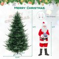 thumbnail image 3 of Costway 8 FT Artificial Xmas Tree with 1480 PVC PE Branch Tips 450 Warm White LED Lights, 3 of 10