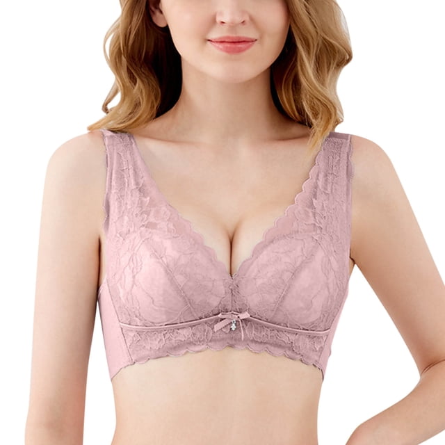 Harpily 2025 Bra Bra For Womens Underwire Bra Lace Floral Bra Unlined Unlined Plus Size Full Coverage Bra