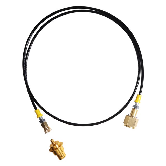 GUOOL 1.5M CO2 Cylinder Refill Adapter Hose High Pressure Connecting Tube Filling Gold Gold W21.8
