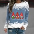 thumbnail image 1 of EGNMCR Chandail en Molleton de Noël pour Femmes T-shirt Imprimé d'Hiver Manches Longues Blouse Col Rond Hauts Décontractés, 1 of 4