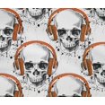 thumbnail image 4 of oneOone Cotton Flex Orange Fabric Skull Sewing Craft Projects Fabric Prints By Yard 40 Inch Wide, 4 of 4