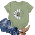 thumbnail image 4 of T-Shirt d'Été Tournesol pour Femmes Grande Taille Blouse Ample Manches Courtes Graphique Décontractée Polyester, 4 of 4