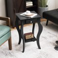 thumbnail image 2 of Costway Table d'Appoint avec Tiroir, Étagère Inférieure, Table de Chevet d'Accent, Chambre, Noir, 2 of 10