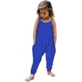 thumbnail image 2 of Girls Romper Sleeveless Rompers for Girls Loose Casual Rompers with Pockets Preppy Clothes 5-6 Y, 2 of 6