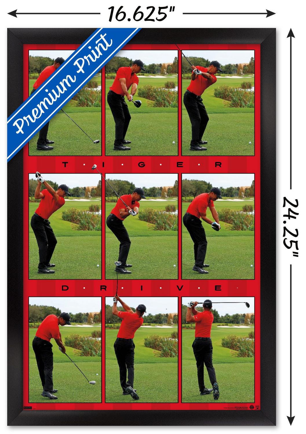 Tiger Woods - Drive Wall Poster, 22.375" x 34"